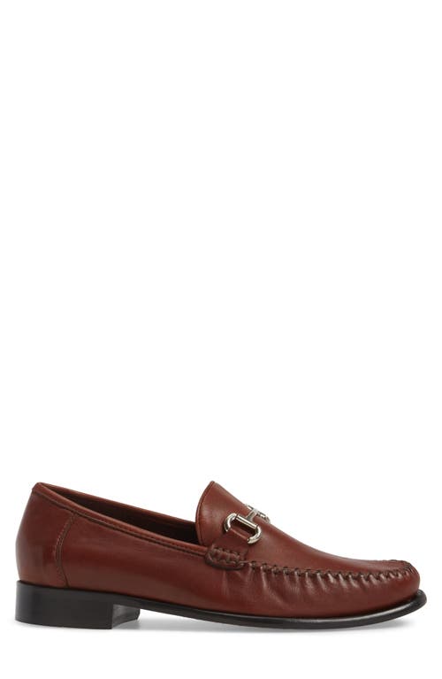 Robert Zur Elton Bit Loafer In Dark Luggage Leather
