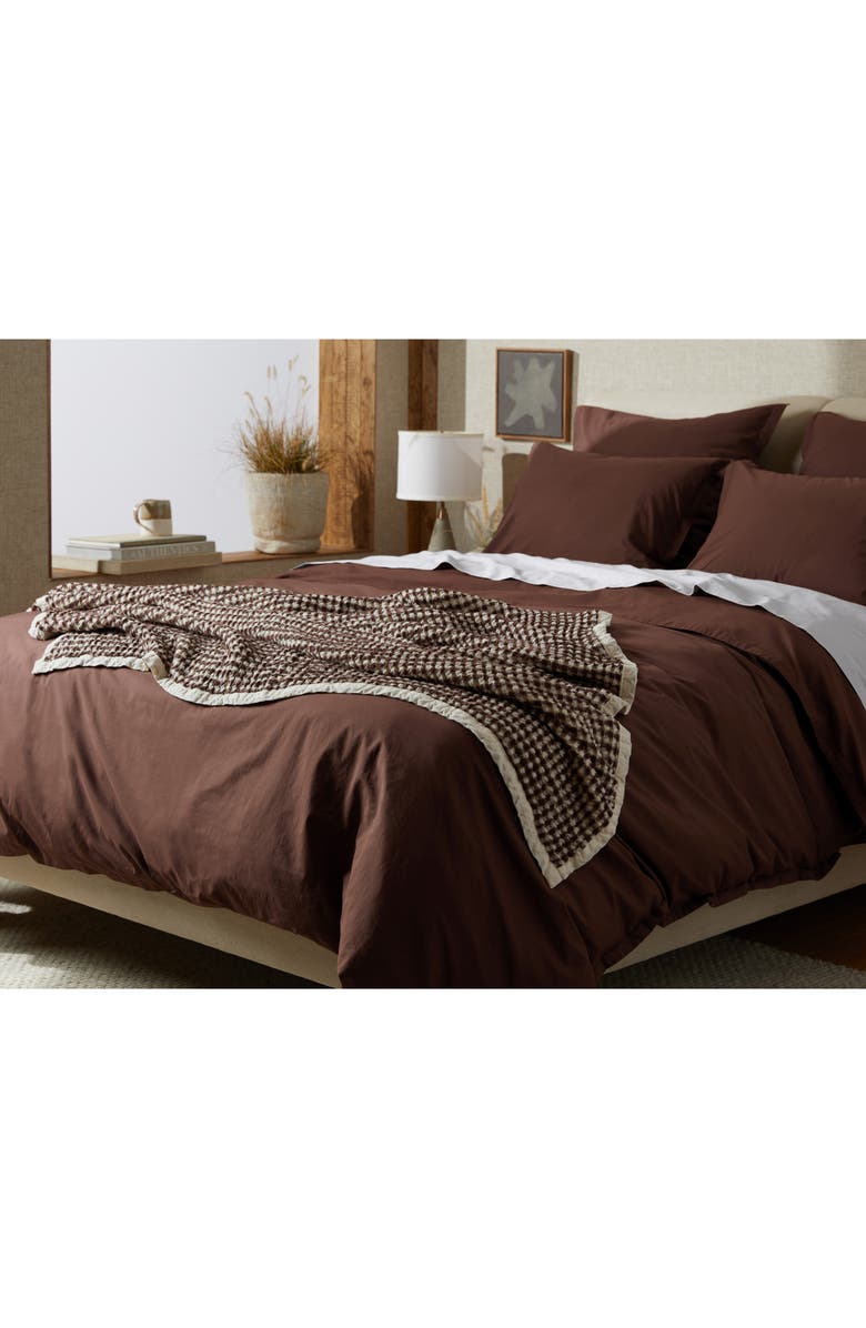 Parachute Waffle Cotton Throw Blanket, Alternate, color, Raisin