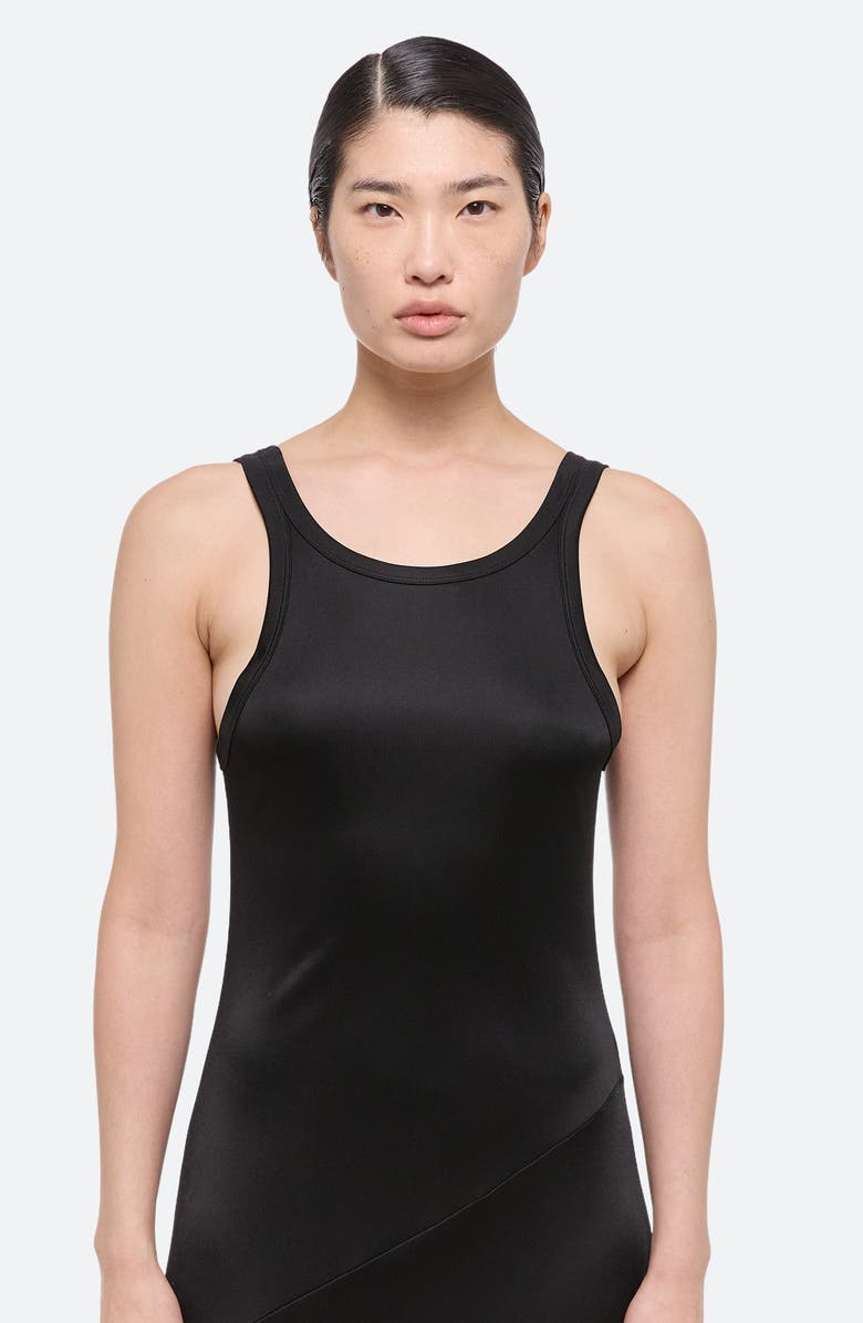 Helmut Lang High-Low Midi Dress, Alternate, color, Black