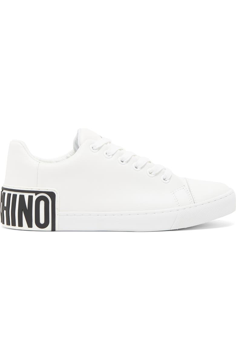 Moschino Logo Back Sneaker, Alternate, color,