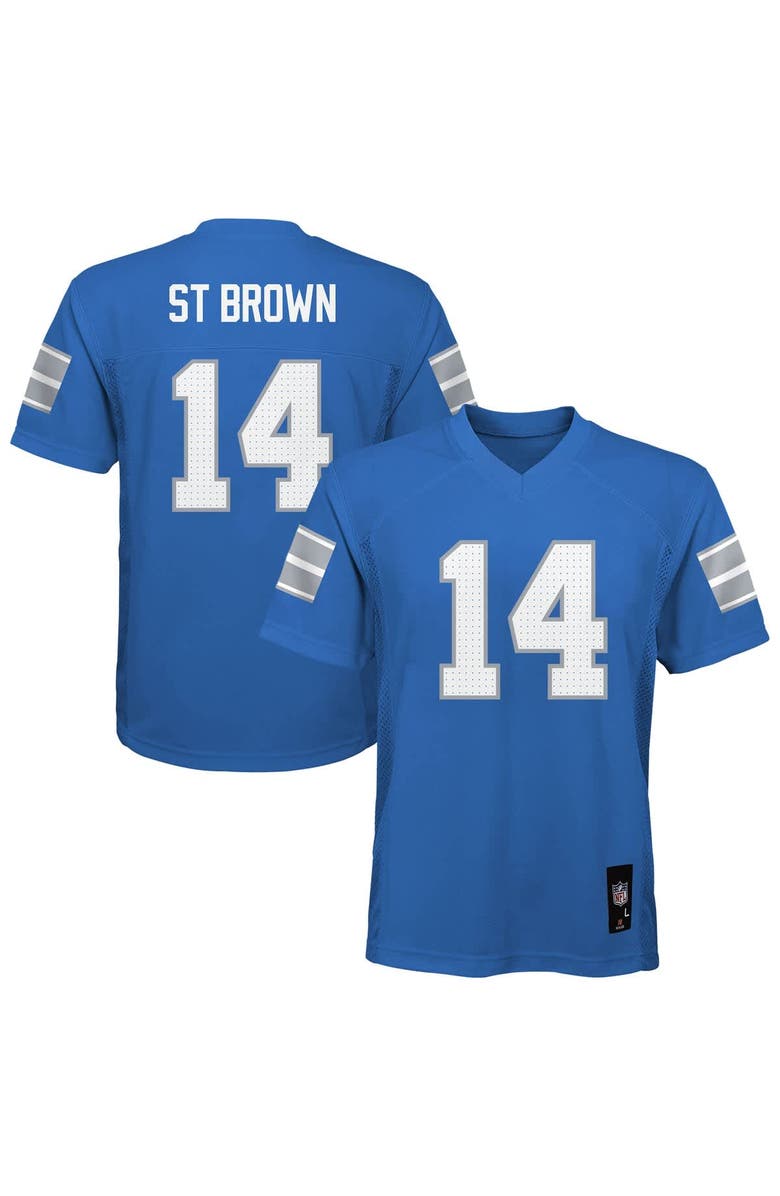 Outerstuff Preschool Outerstuff Amon-Ra St. Brown Blue Detroit Lions Replica Player Jersey, Main, color, Blue