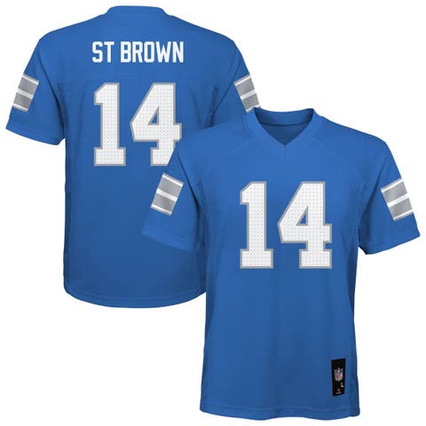 Preschool Outerstuff Amon-Ra St. Brown Blue Detroit Lions Replica Player Jersey