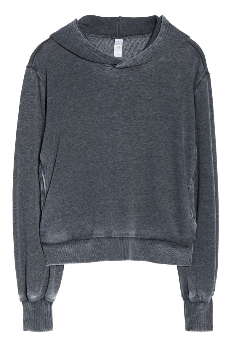 The Clair Burnout Hoodie, Alternate, color, WASHED BLACK