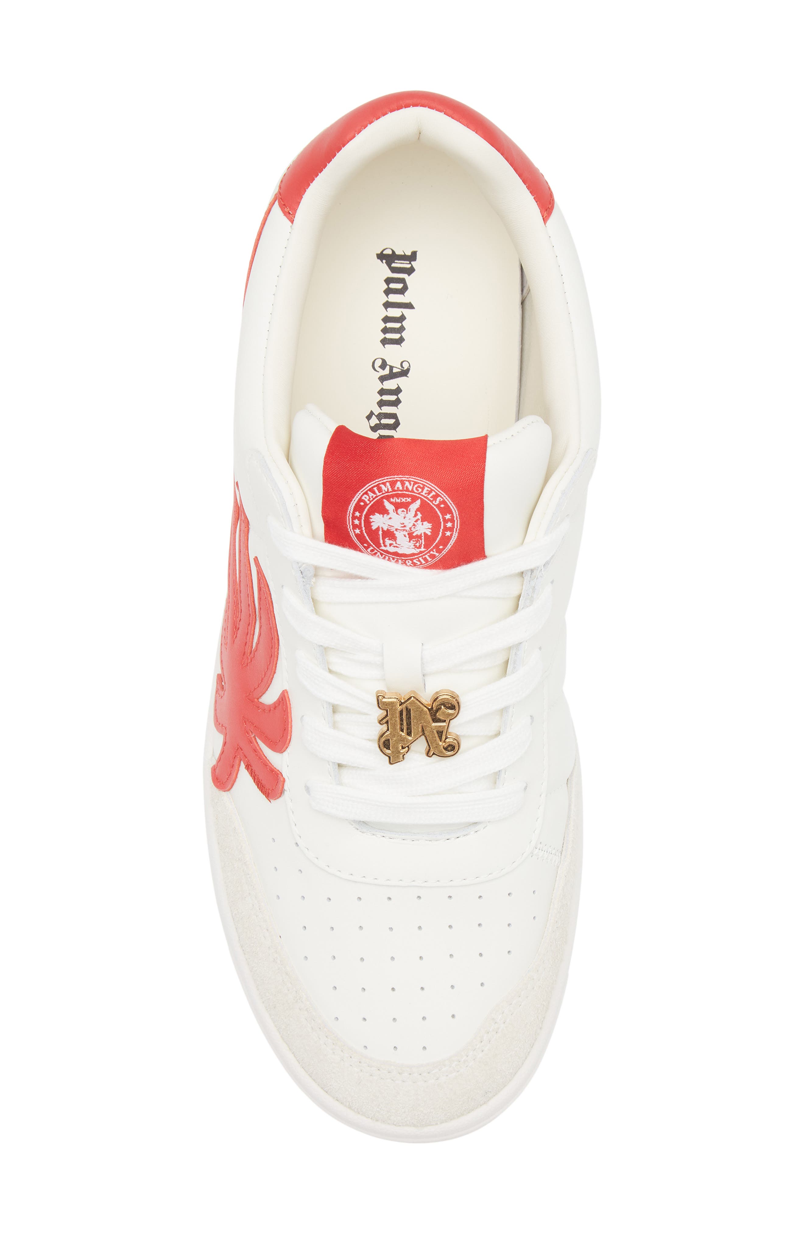 Palm Angels Palm Beach University Low Top Sneaker, Alternate, color, White Red