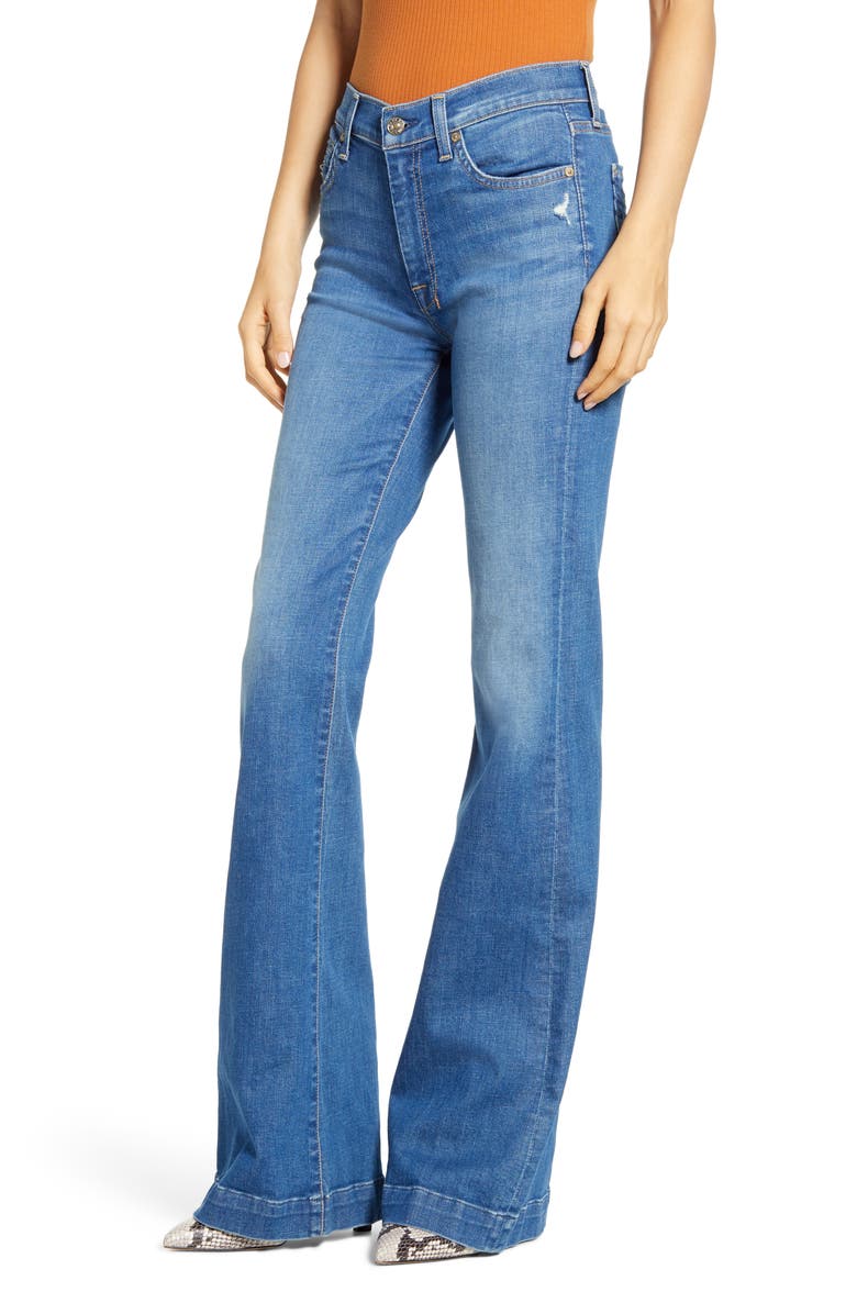7 For All Mankind <sup>®</sup> Dojo High Waist Flare Jeans, Main, color,