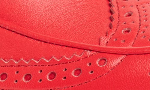 The Office Of Angela Scott Wingtip Penny Loafer In Red