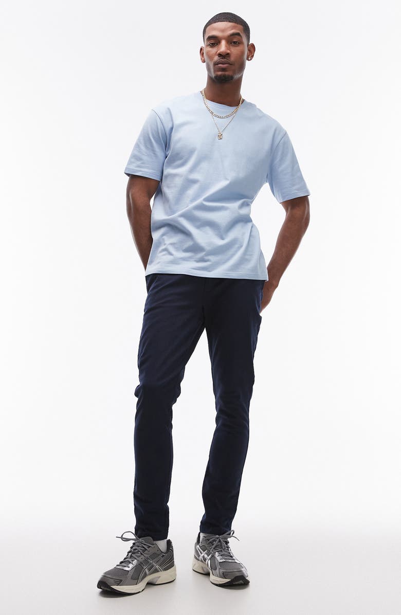 Topman Skinny Stretch Cotton Chinos, Main, color, 