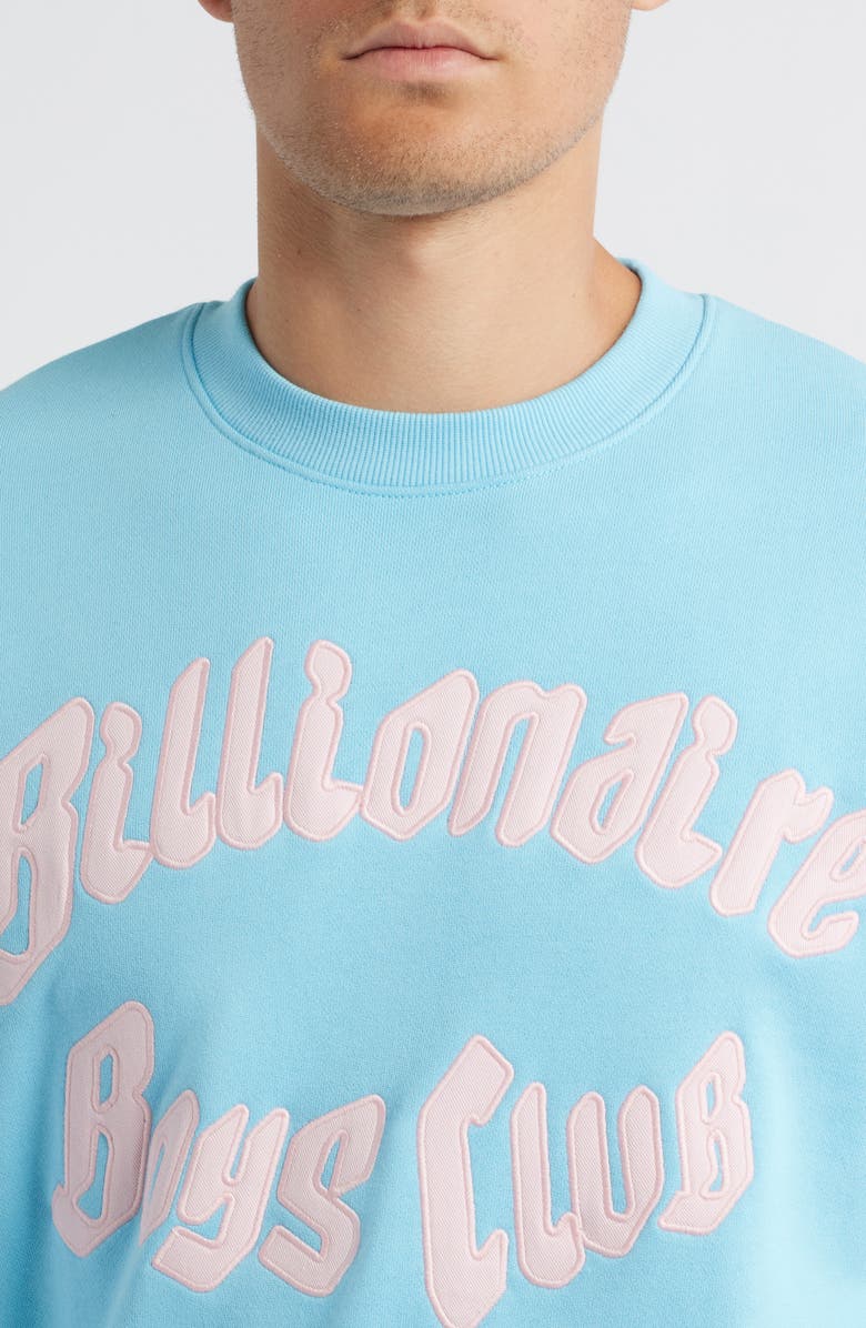 Billionaire Boys Club BB Clubhouse Astronaut Cotton Logo Sweatshirt, Alternate, color, Baltic Sea