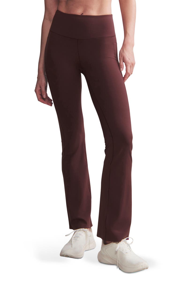 Rhone Revive Pocket Flare Leggings, Main, color, Brown Berry