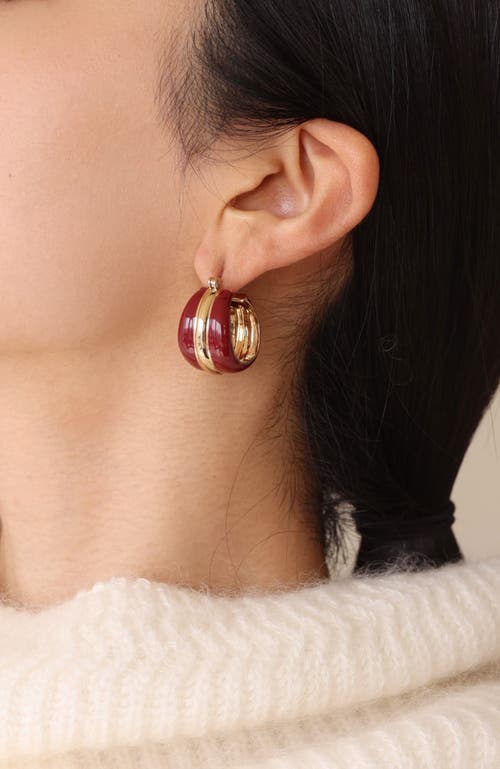 Rc Retro Chic Ostuni Hoop Earrings In Gold