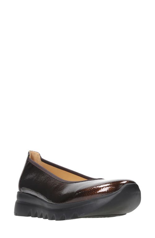 Wolky Snallerina Platform Wedge In Brown