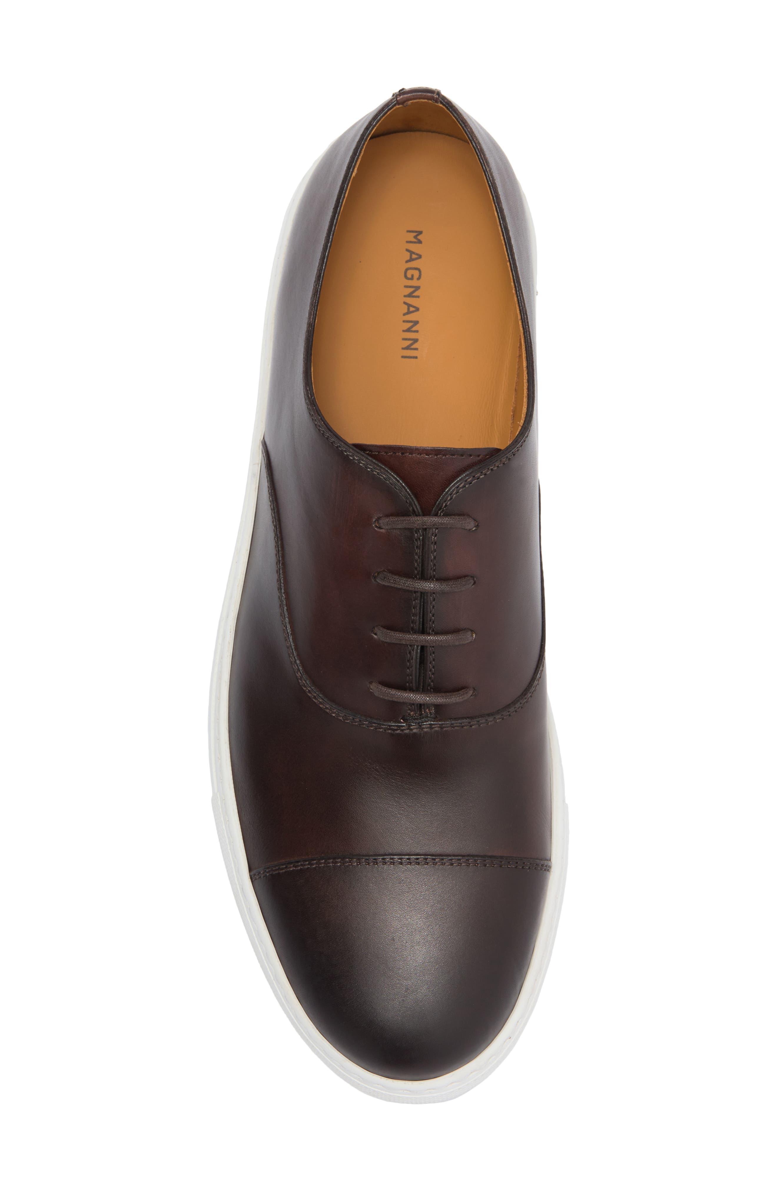 Magnanni Albert Cap Toe Sneaker, Alternate, color, Brown