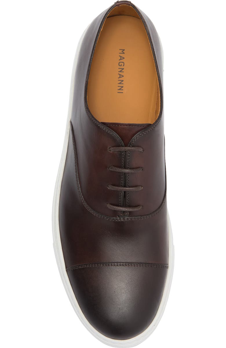 Magnanni Albert Cap Toe Sneaker, Alternate, color, Brown