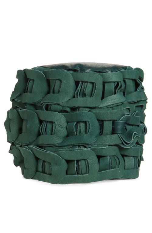 Sc103 Melon Leather Links Handbag In Botanic