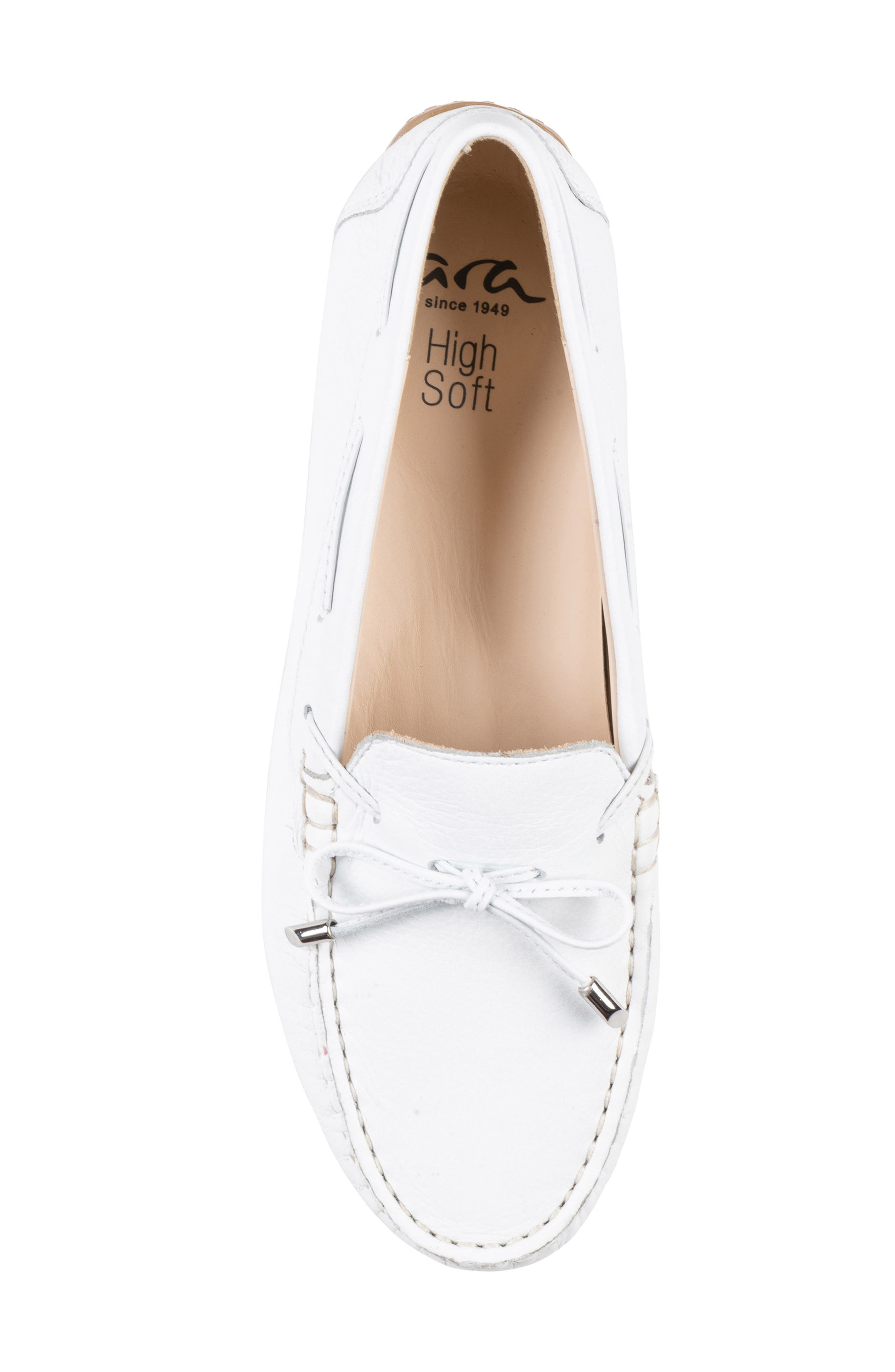 Amarillo Leather Driving Shoe, Alternate, color, WHITE CERVOCALF