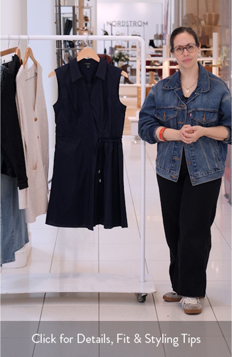 Pleated Wrap Minidress, sales video thumbnail