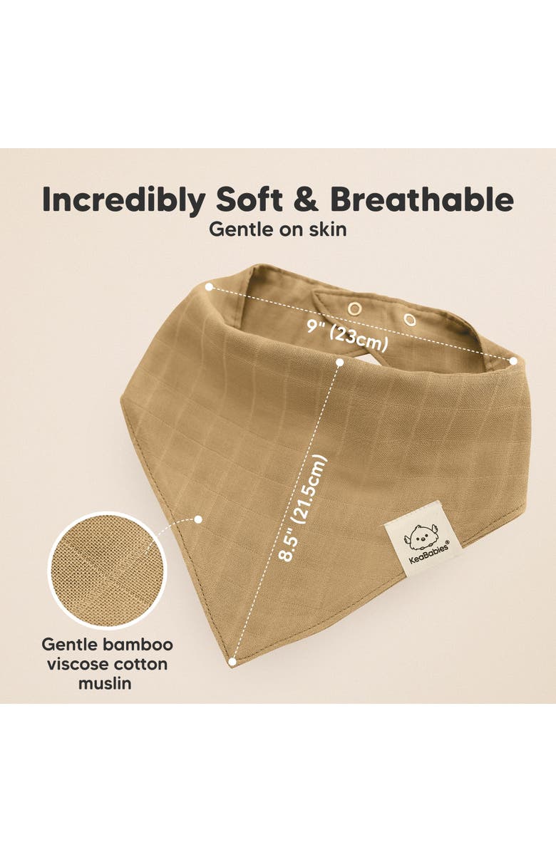 KeaBabies 8-Pack Lumi Muslin Bandana Bibs, Alternate, color, Pine