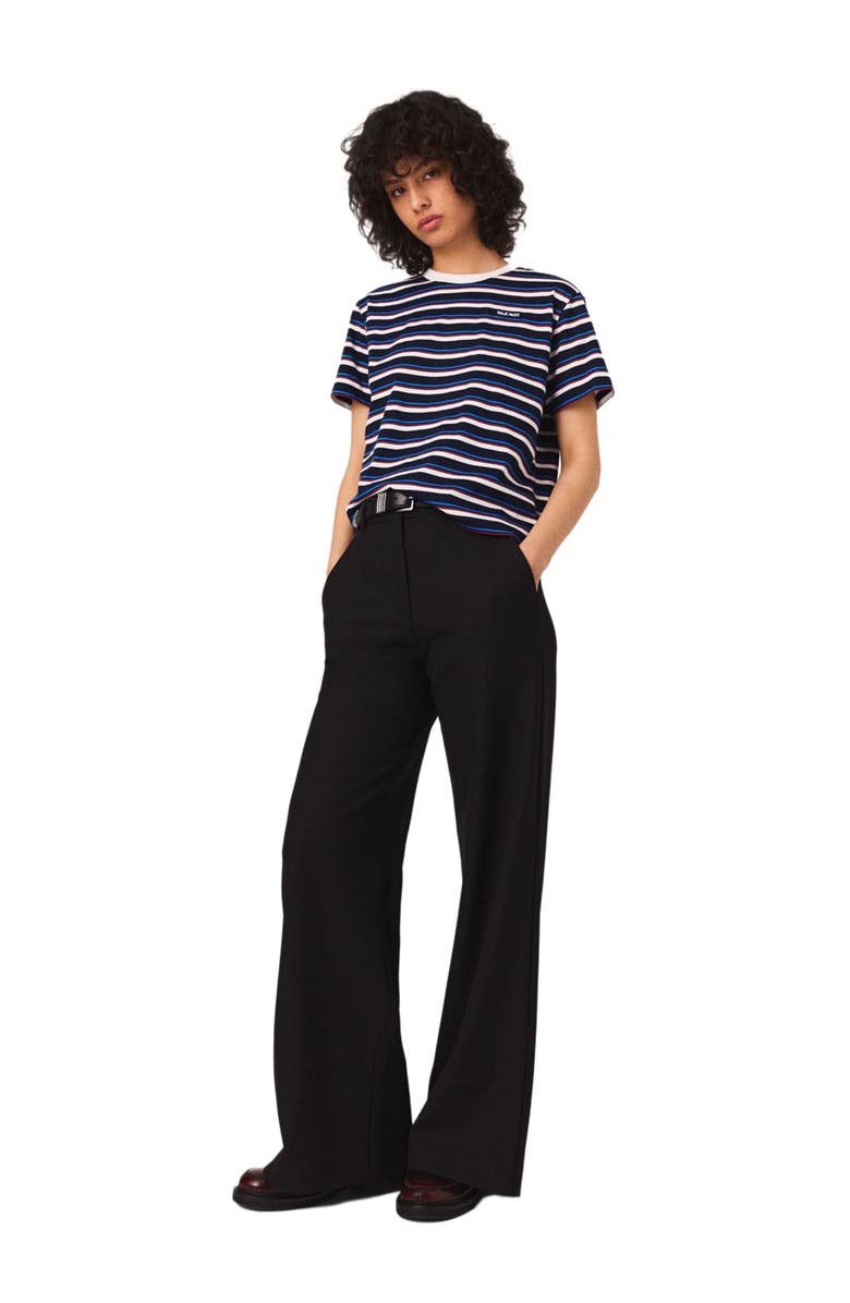 maje Suit trousers with pintucks, Main, color, Navy