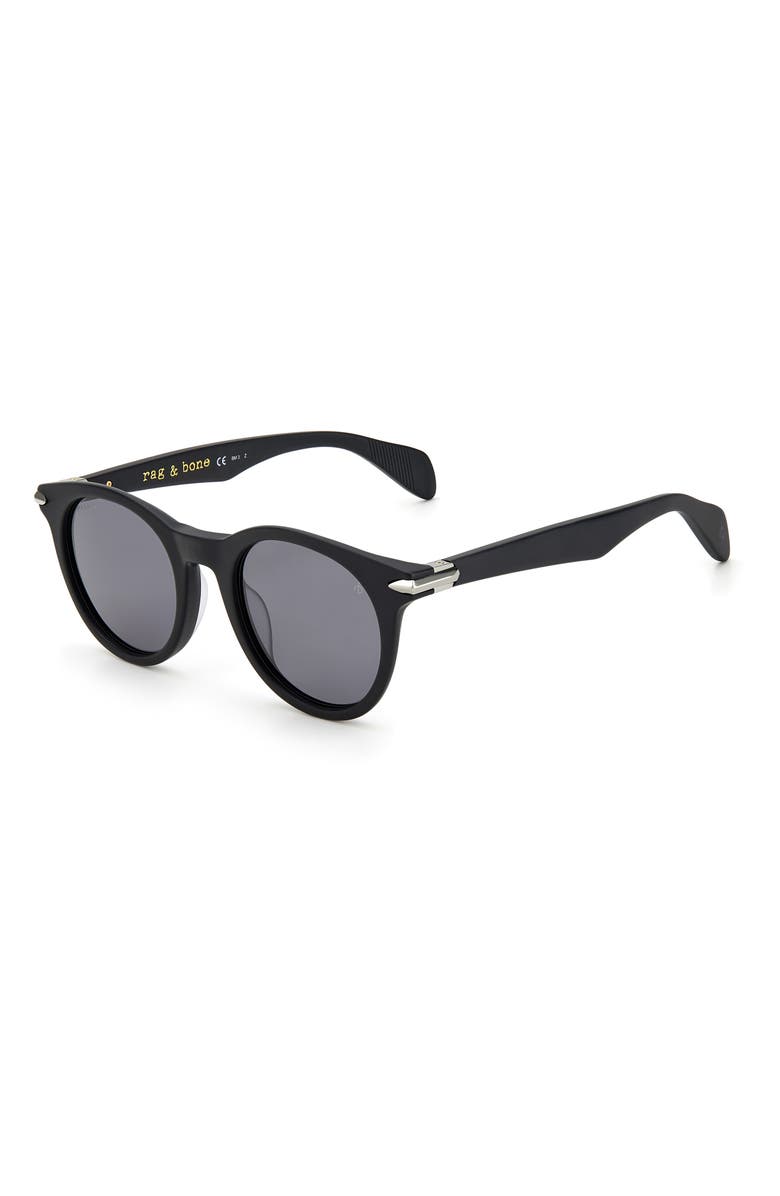 rag & bone 49mm Round Sunglasses, Alternate, color,