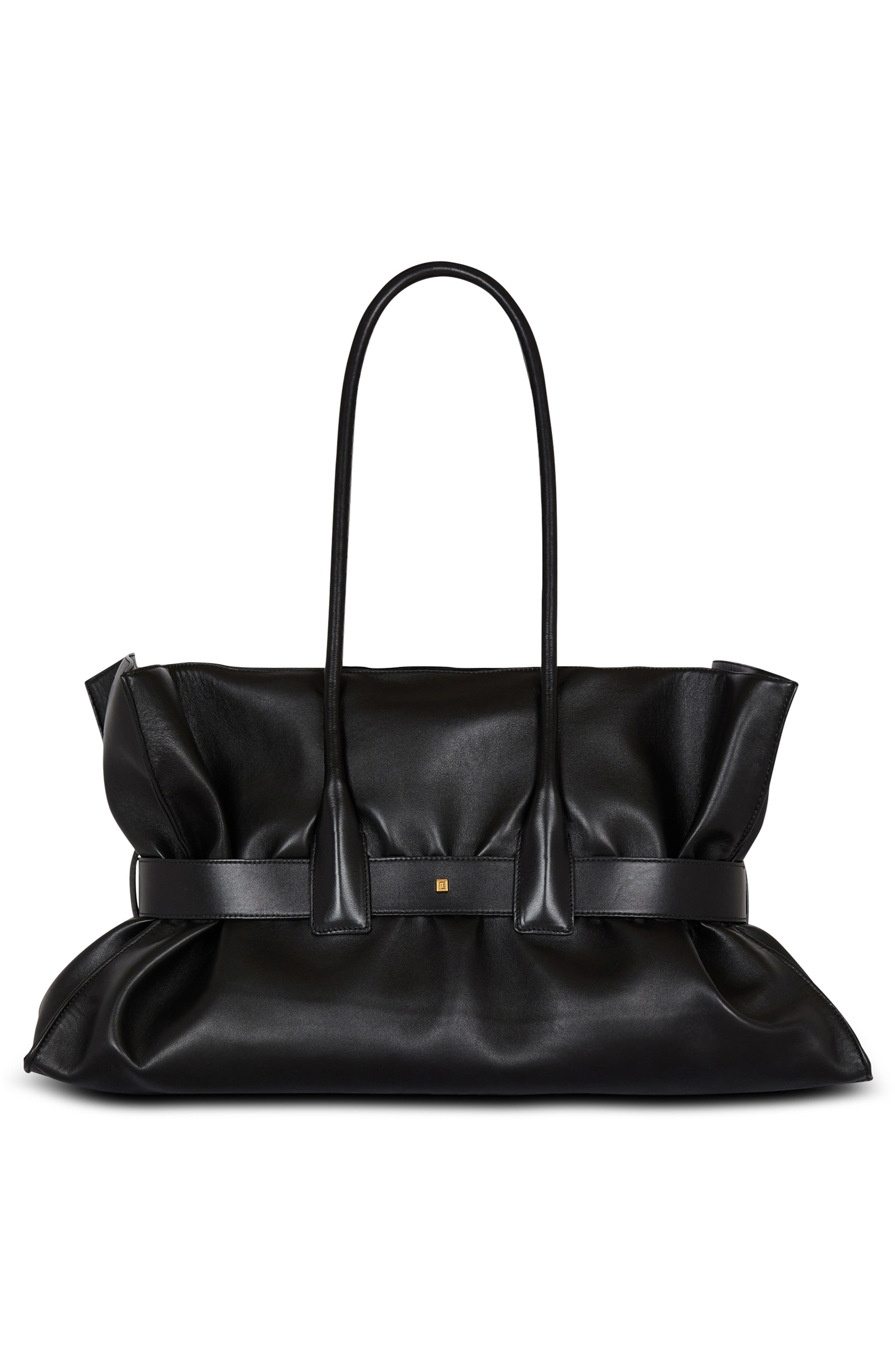 Balmain Large Anthem Leather Tote, Alternate, color, 