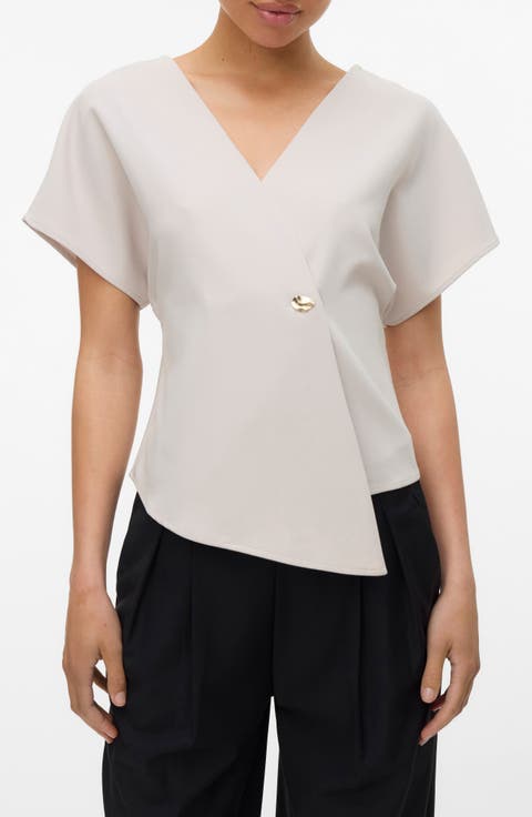 Sonja Short Sleeve Asymmetric Top