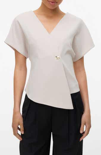 VERO MODA Sonja Short Sleeve Asymmetric Top