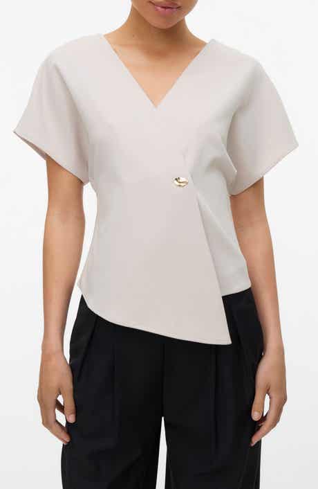 VERO MODA Sonja Short Sleeve Asymmetric Top