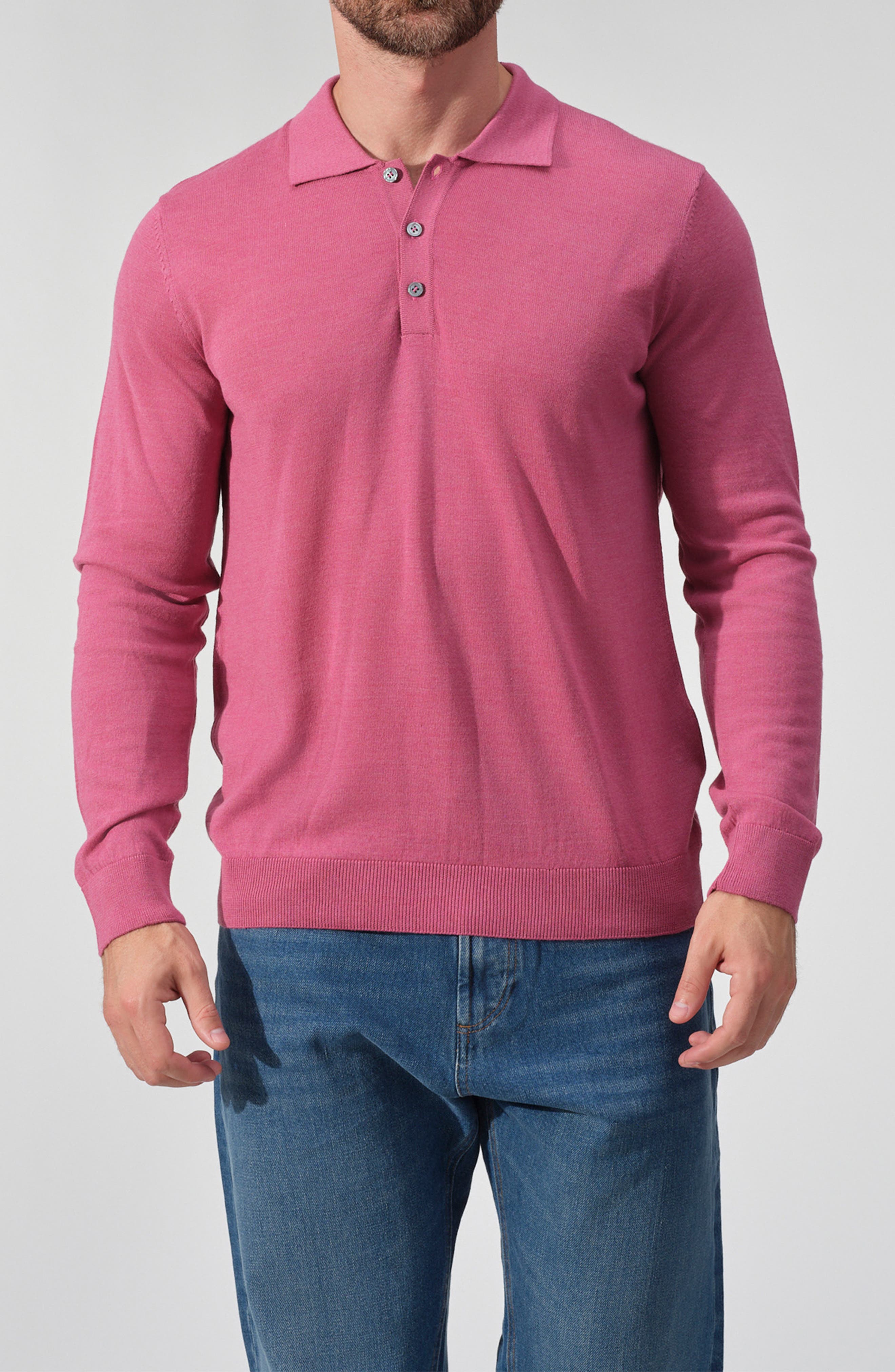 Lightweight Merino Wool Three-Button Polo
