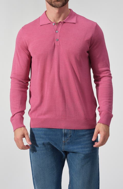 Lightweight Merino Wool Three-Button Polo
