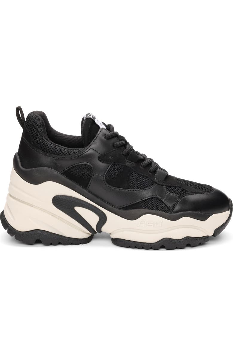 Ash Born Wedge Sneaker, Alternate, color, Black