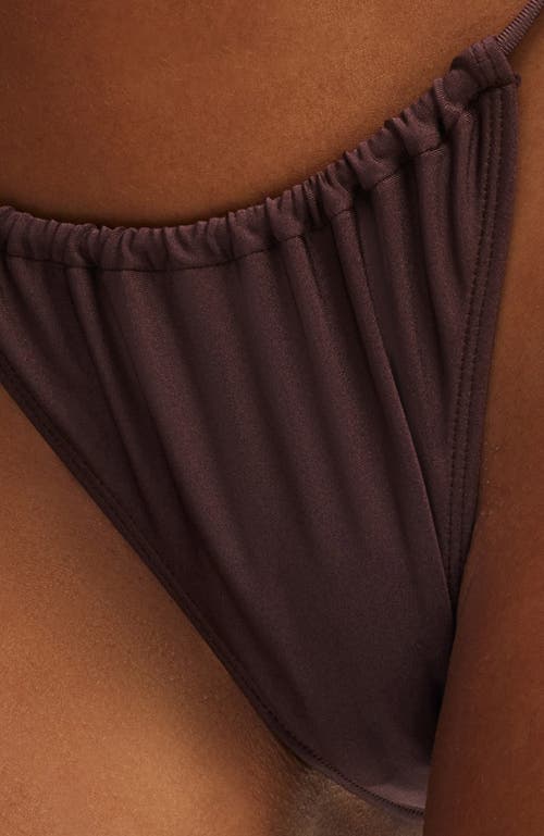 COTTON ON BODY THIN STRAP GATHERED BRAZILIAN BIKINI BOTTOM 