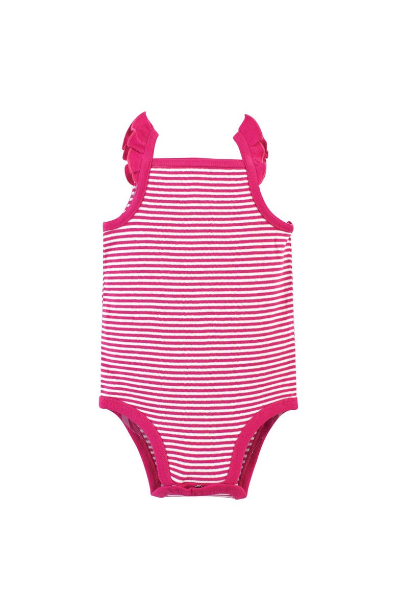 Touched by Nature 5Pk Organic Sleeveless Bodysuits, Alternate, color, Bright Butterflies