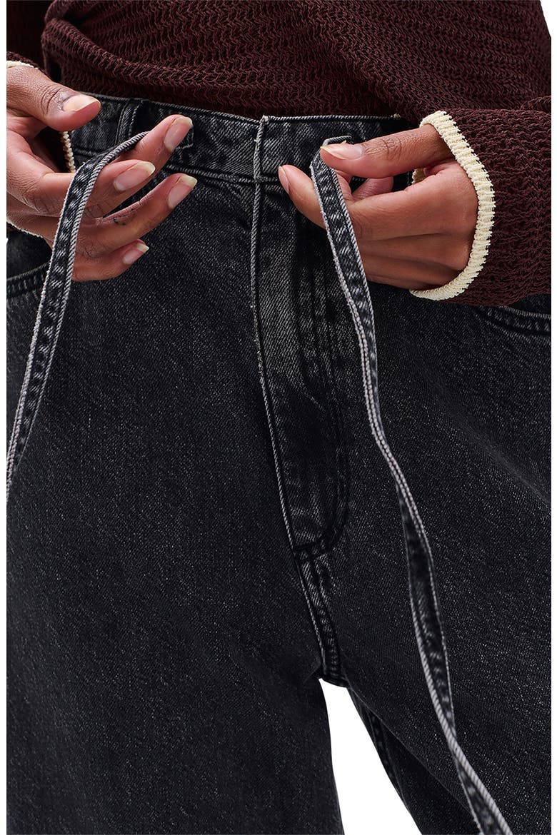Featherweight Phoebe Drawstring Wide Leg Jeans, Alternate, color, ANGLIQUE