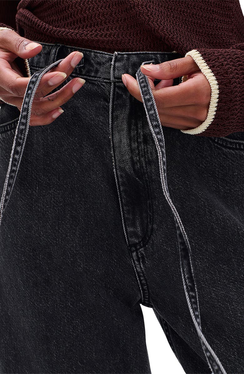 rag & bone Featherweight Phoebe Drawstring Wide Leg Jeans, Alternate, color, Anglique