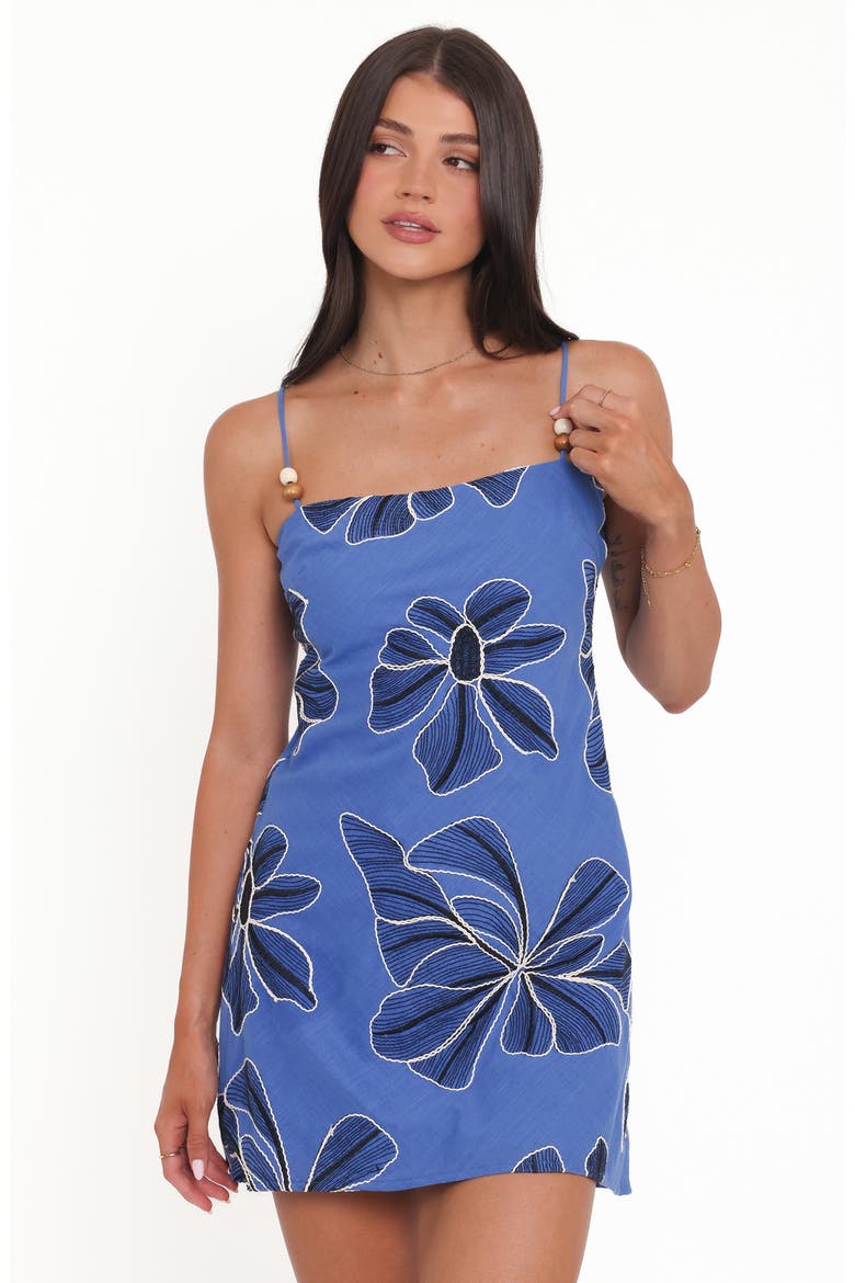 Tigris Floral Minidress, Alternate, color, BLUE FLORAL