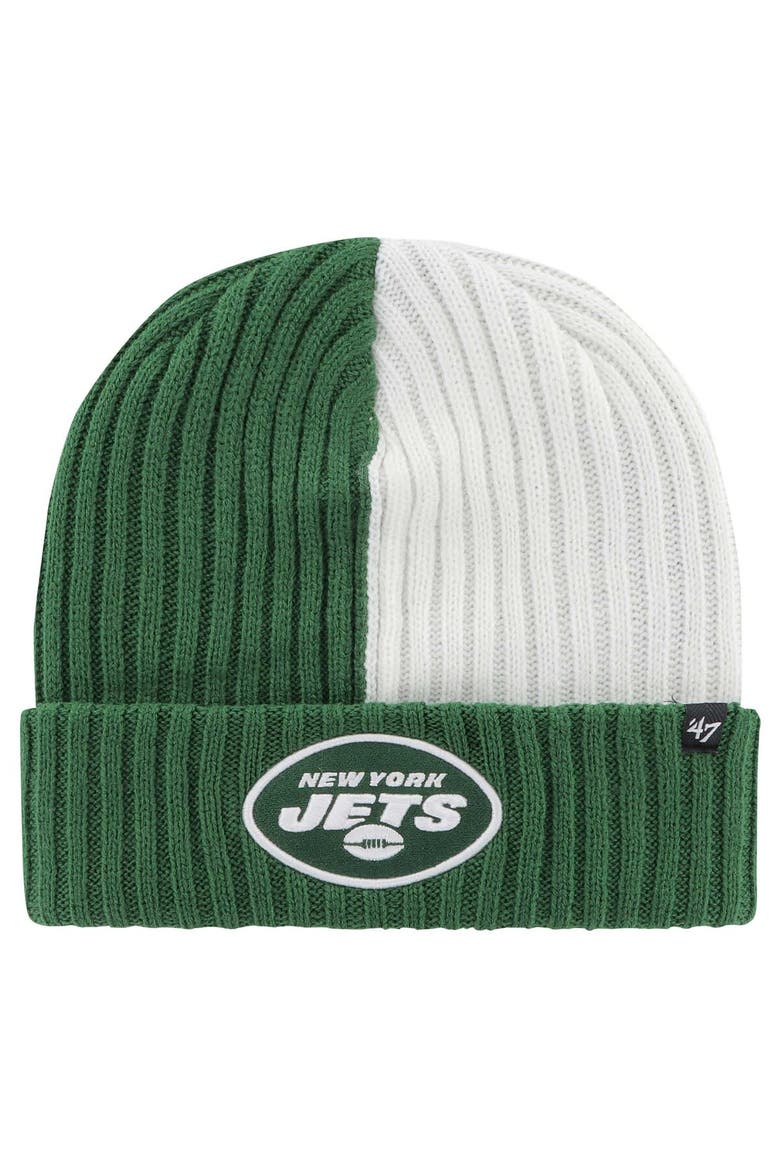 Men's '47 Green New York Jets Fracture Cuffed Knit Hat, Main, color, Green