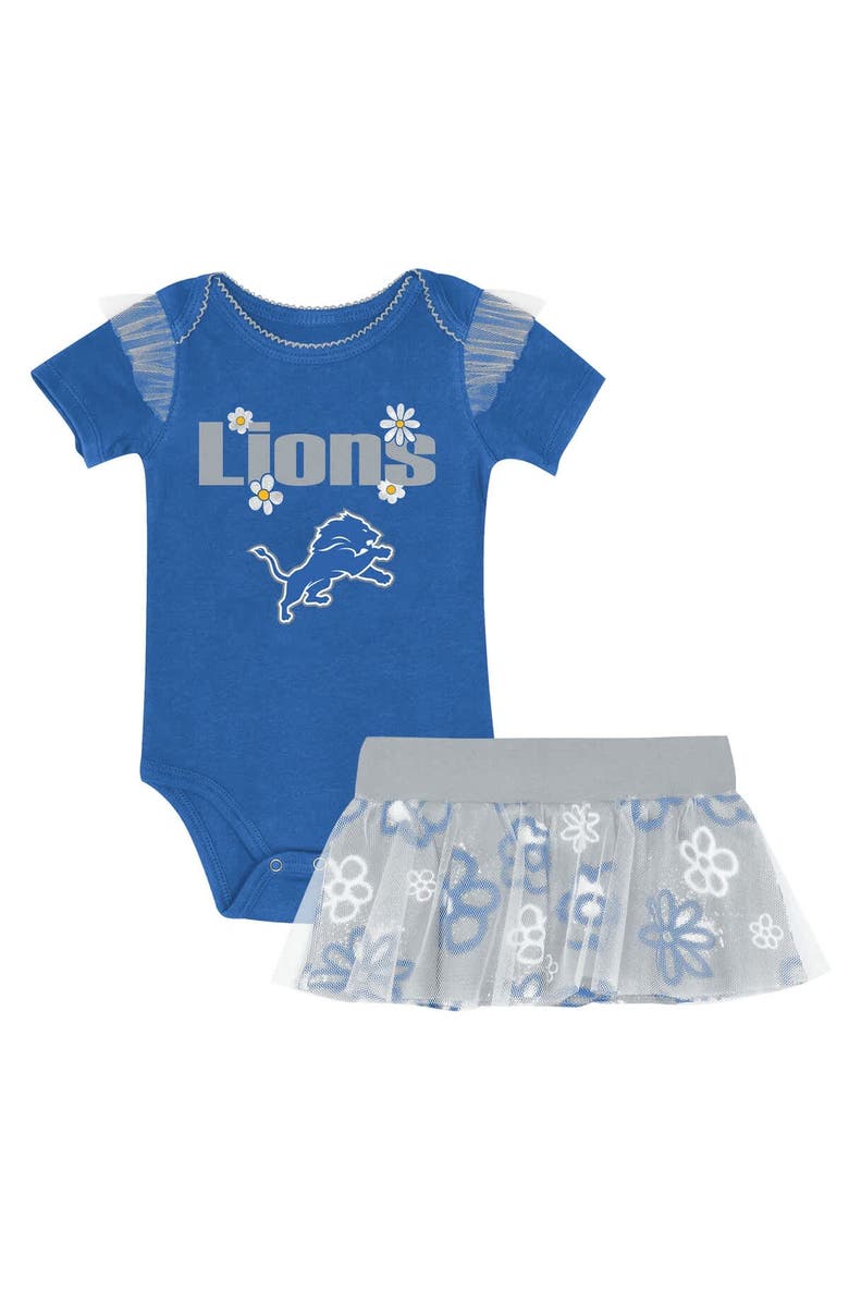 Outerstuff Girls Infant Outerstuff Detroit Lions My Team Rocks Bodysuit and Skirt Set, Main, color, Blue