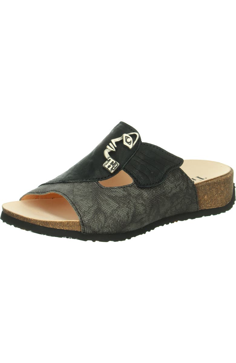 Think! 'Mizzi with Face' Sandal, Main, color, Black/ Kombi