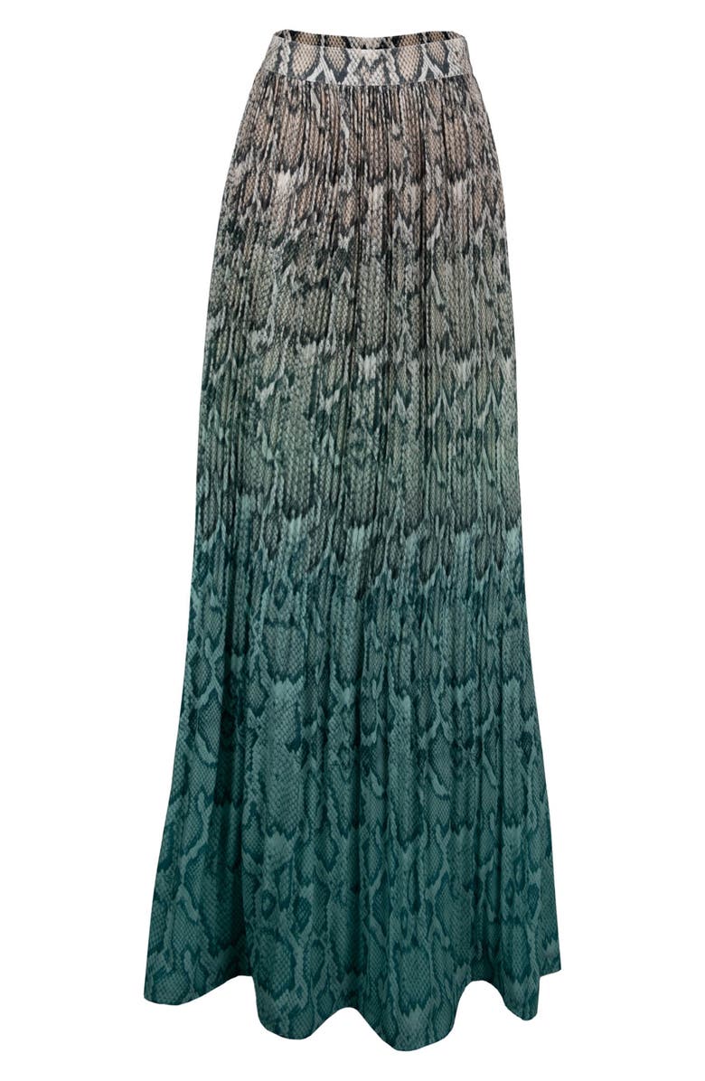 AFRM Rocco Plissé Pleat High Waist Maxi Skirt, Alternate, color,