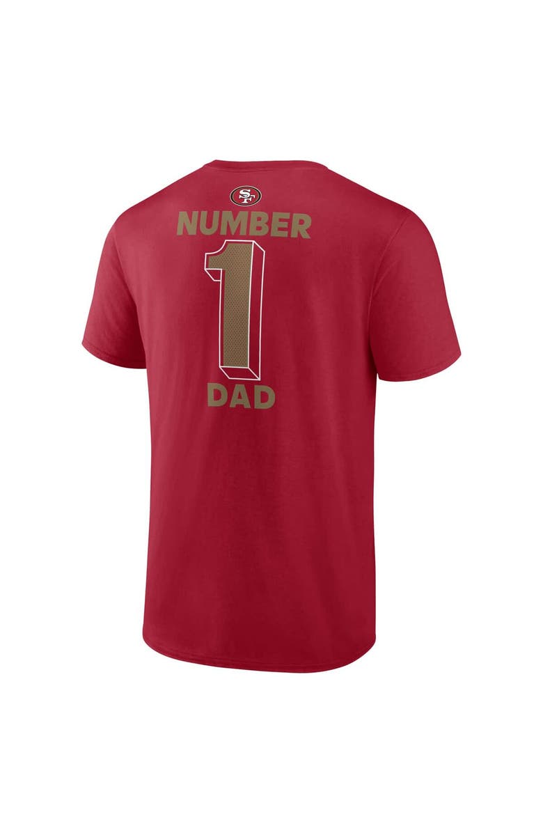 FANATICS Men's Fanatics Scarlet San Francisco 49ers Big & Tall Number One Dad T-Shirt, Alternate, color, Scarlet