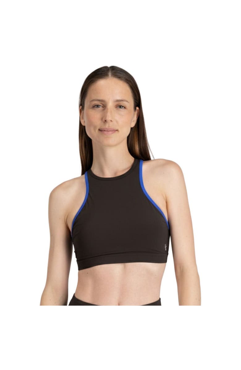 Wallien Racerfront Tie Bikini Top - Women's, Main, color, Coffee/Blue