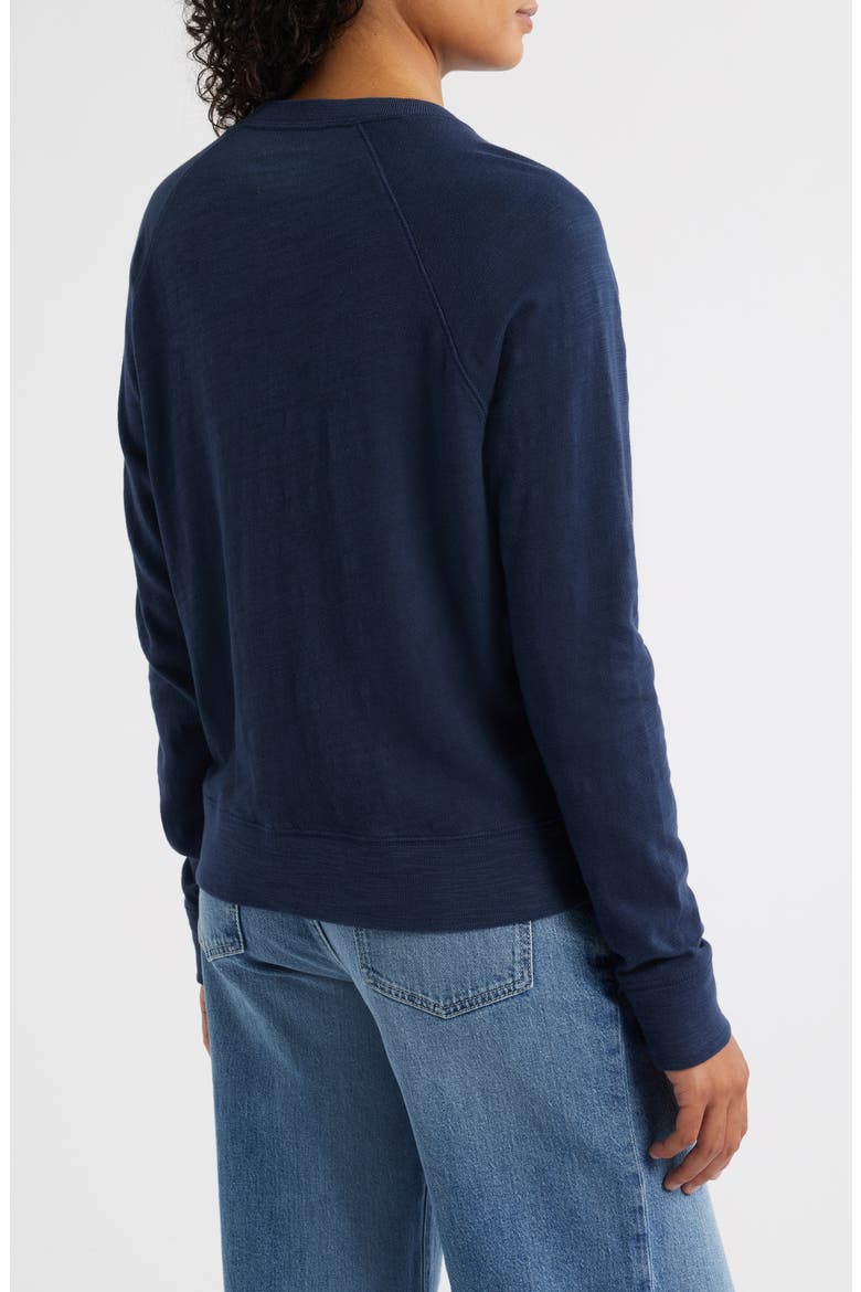 Martha's Vineyard Sunwashed Slubbed Organic Cotton Graphic Sweatshirt, Alternate, color, NAVY BLAZER