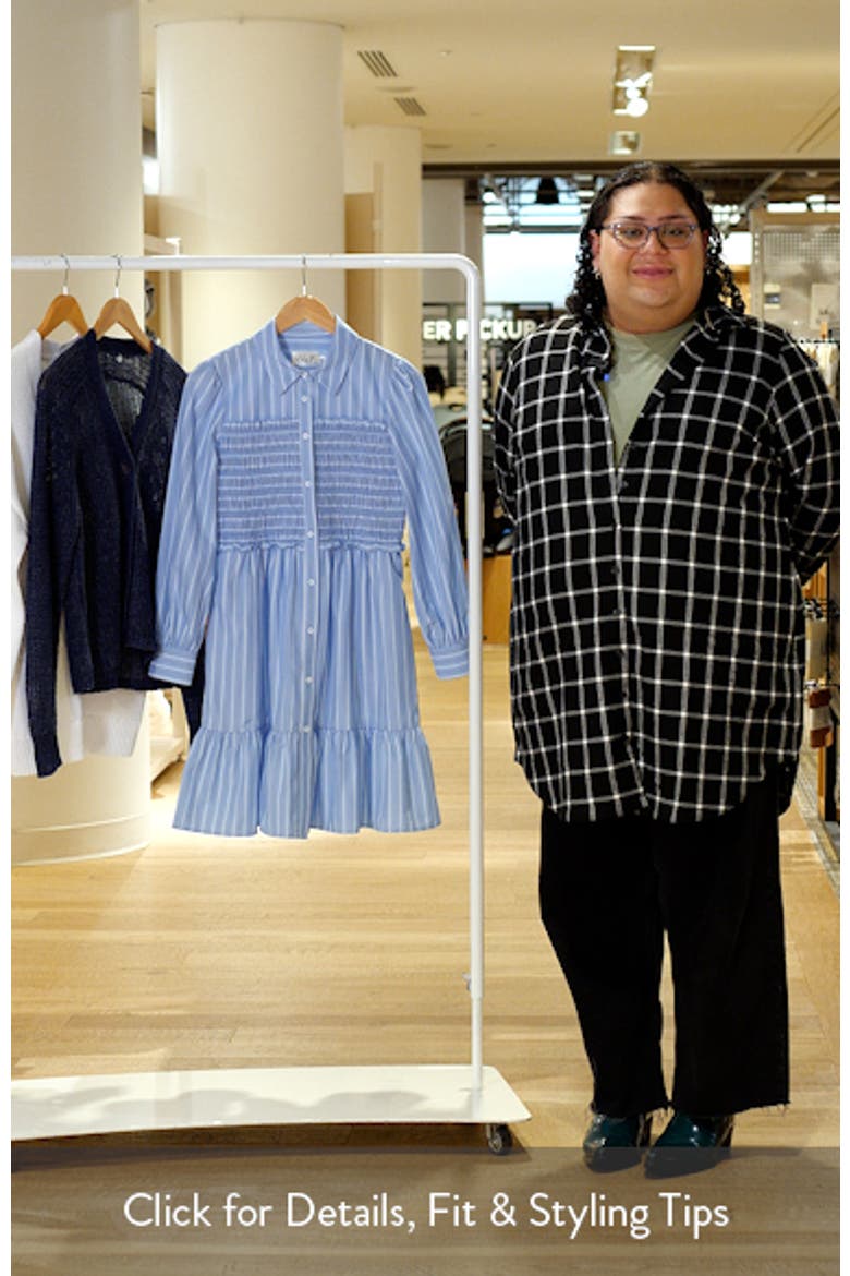 Smock Bodice Long Sleeve Shirtdress video