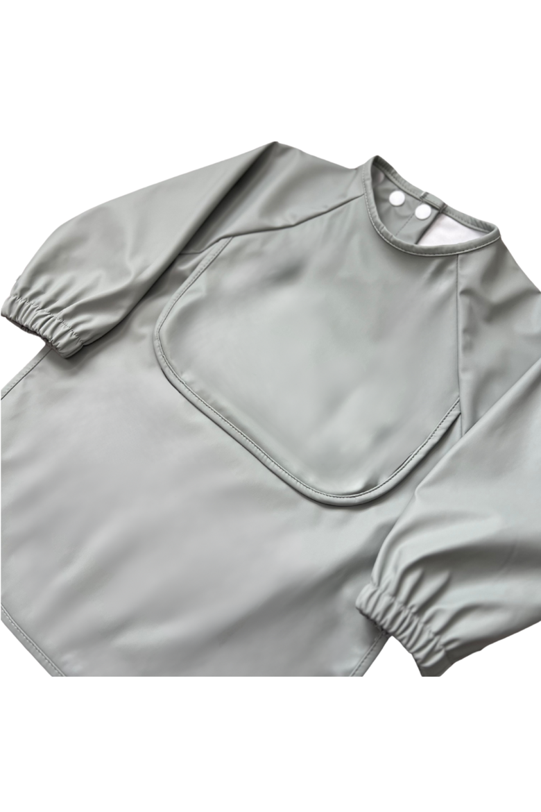 Classic High-Pocket Long Sleeve Bib Smock, Alternate, color, Sage (6m-24m)
