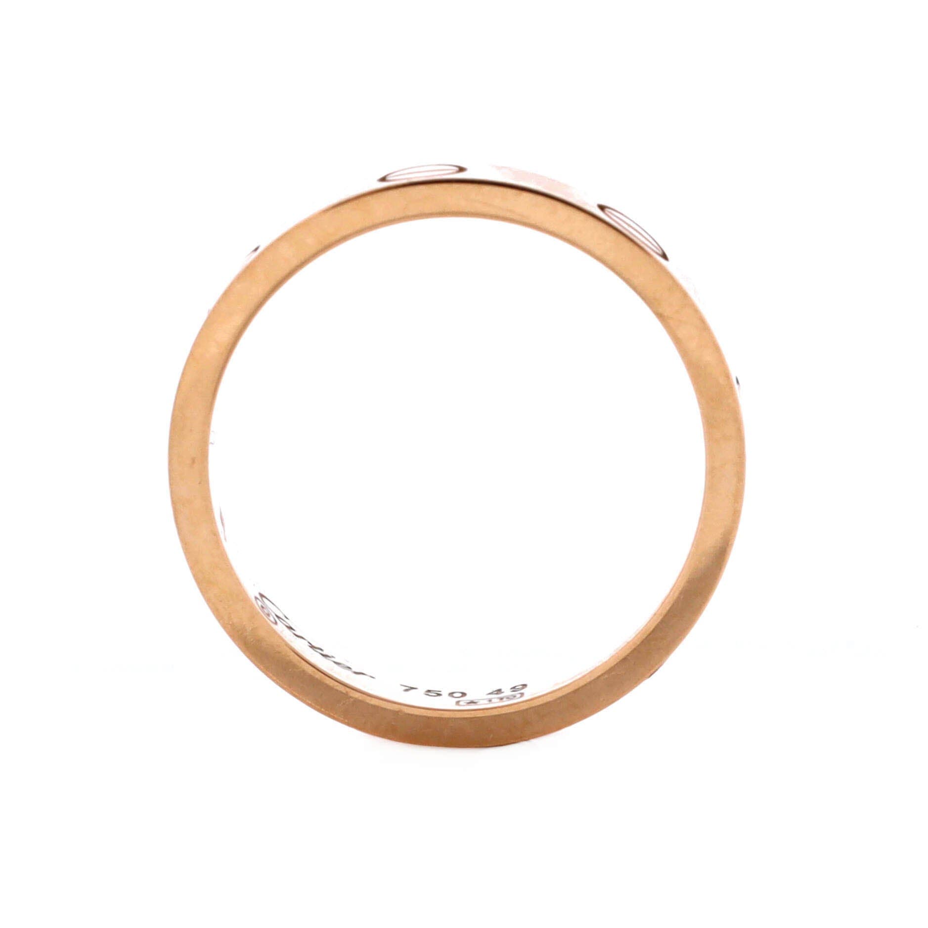 Love Wedding Band Ring 18K Rose Gold, Alternate, color, Metallic Gold
