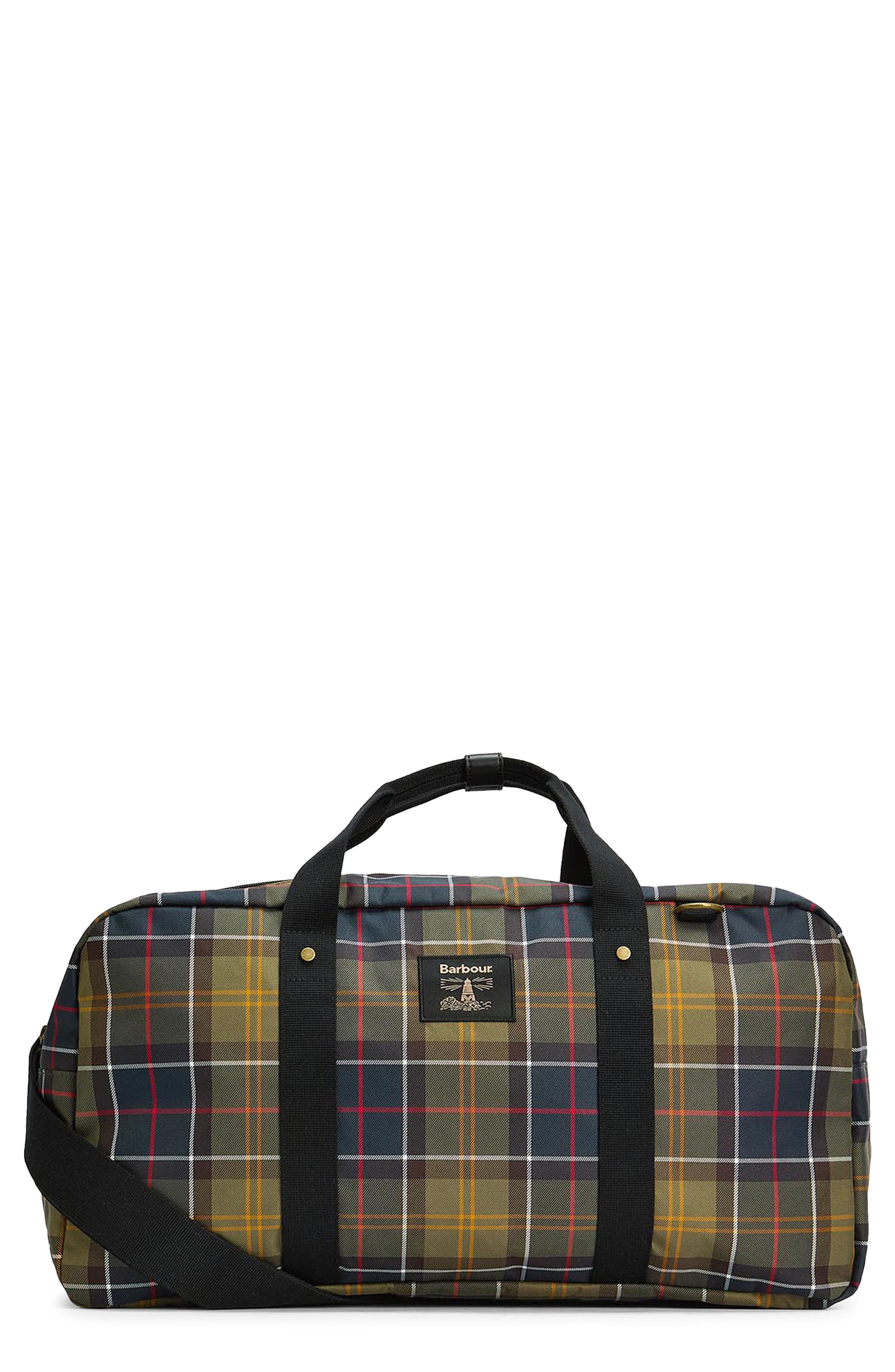 Barbour Torridon Tartan Flight Holdall Duffle Bag, Main, color, Classic Tartan