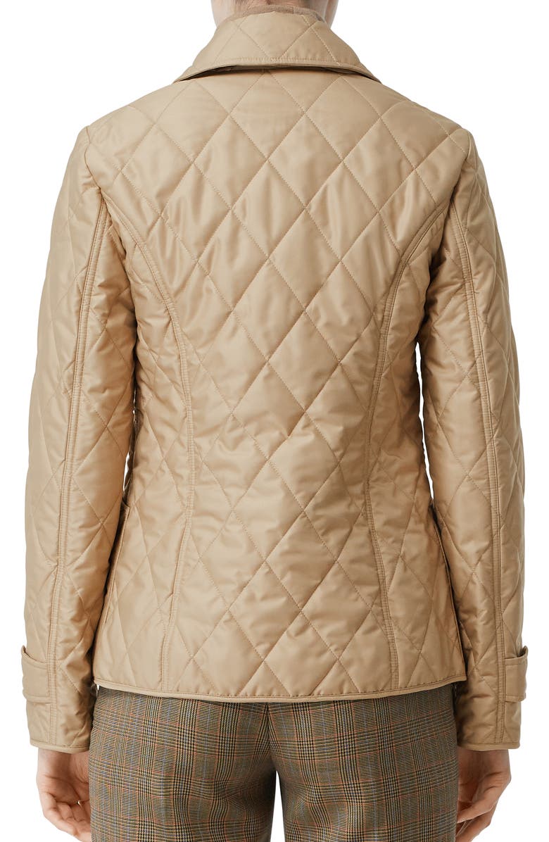 Burberry Fernleigh Thermoregulated Diamond Quilted Jacket, Alternate, color, New Chino