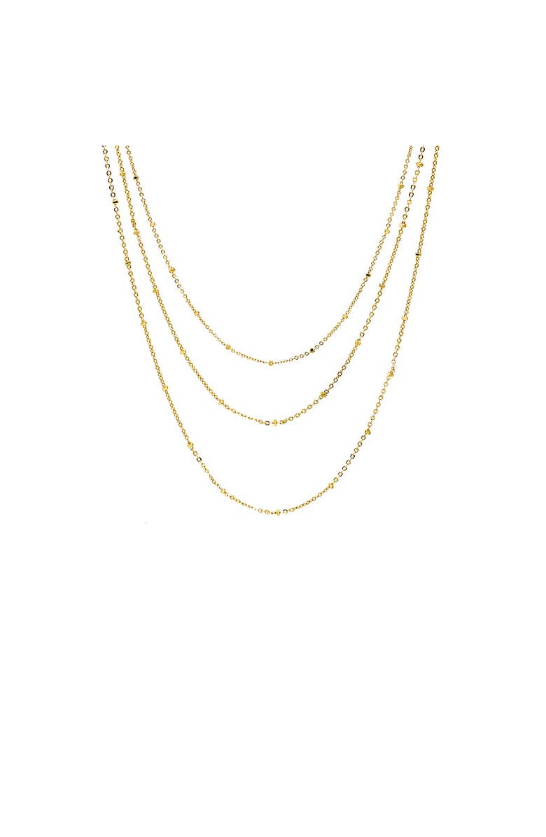 BY ADINA EDEN Solid Ball Chain Necklace Combo Set, Main, color,