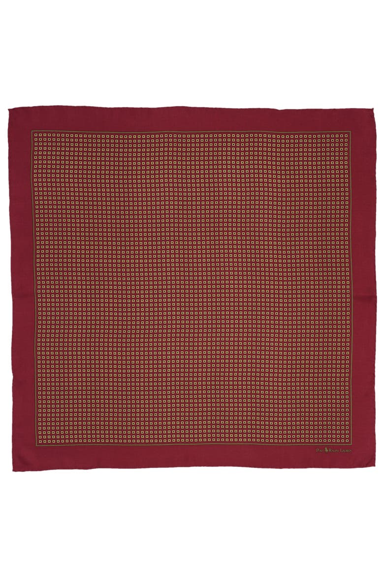 Silk Foulard Square Scarf, Alternate, color, WINE MULTI