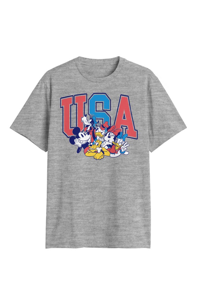Men's Mickey & Friends The Best American Friends  Graphic T-Shirt, Main, color, Sport Grey